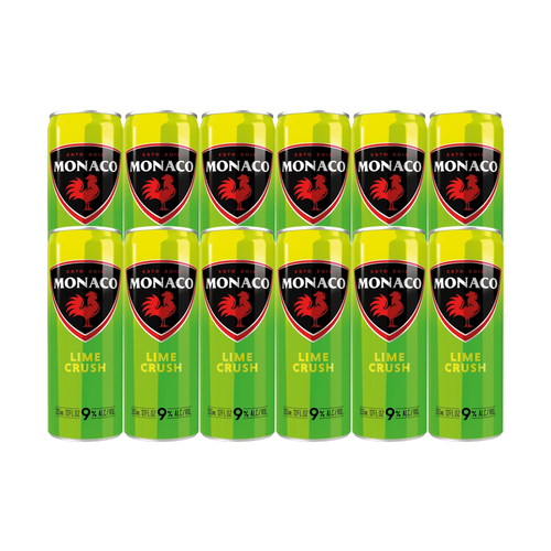 Monaco Tequila Lime Crush Cocktail 355ml 12-Pack