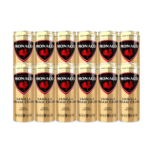 Monaco Vanilla Cream Crush Cocktail 355ml 12-Pack