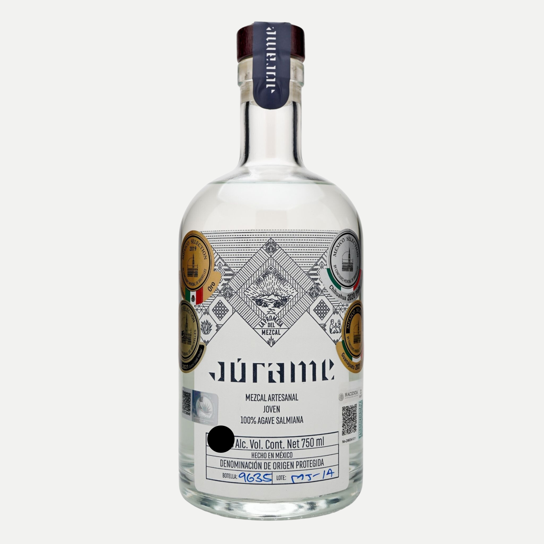 Jurame Salmiana Mezcal Joven Artesanal 750ml