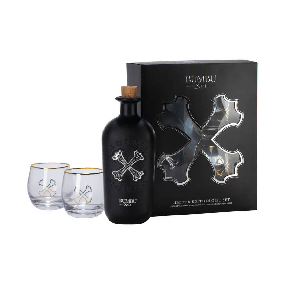 Bumbu X.O. Rum 750ml with Glasses