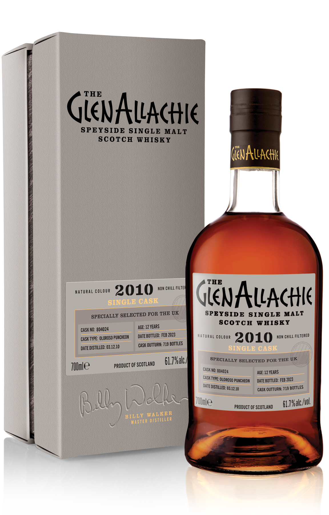 2010 GlenAllachie Single Cask Oloroso Puncheon Single Malt Scotch Whisky 700ml