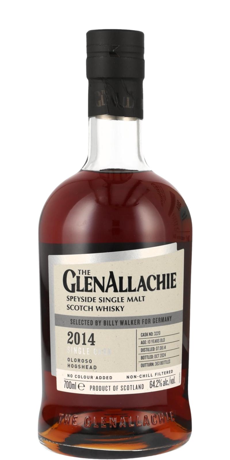 2014 Glenallachie Oloroso Hogshead 10 Year Old Single Malt Scotch Whisky 700ml