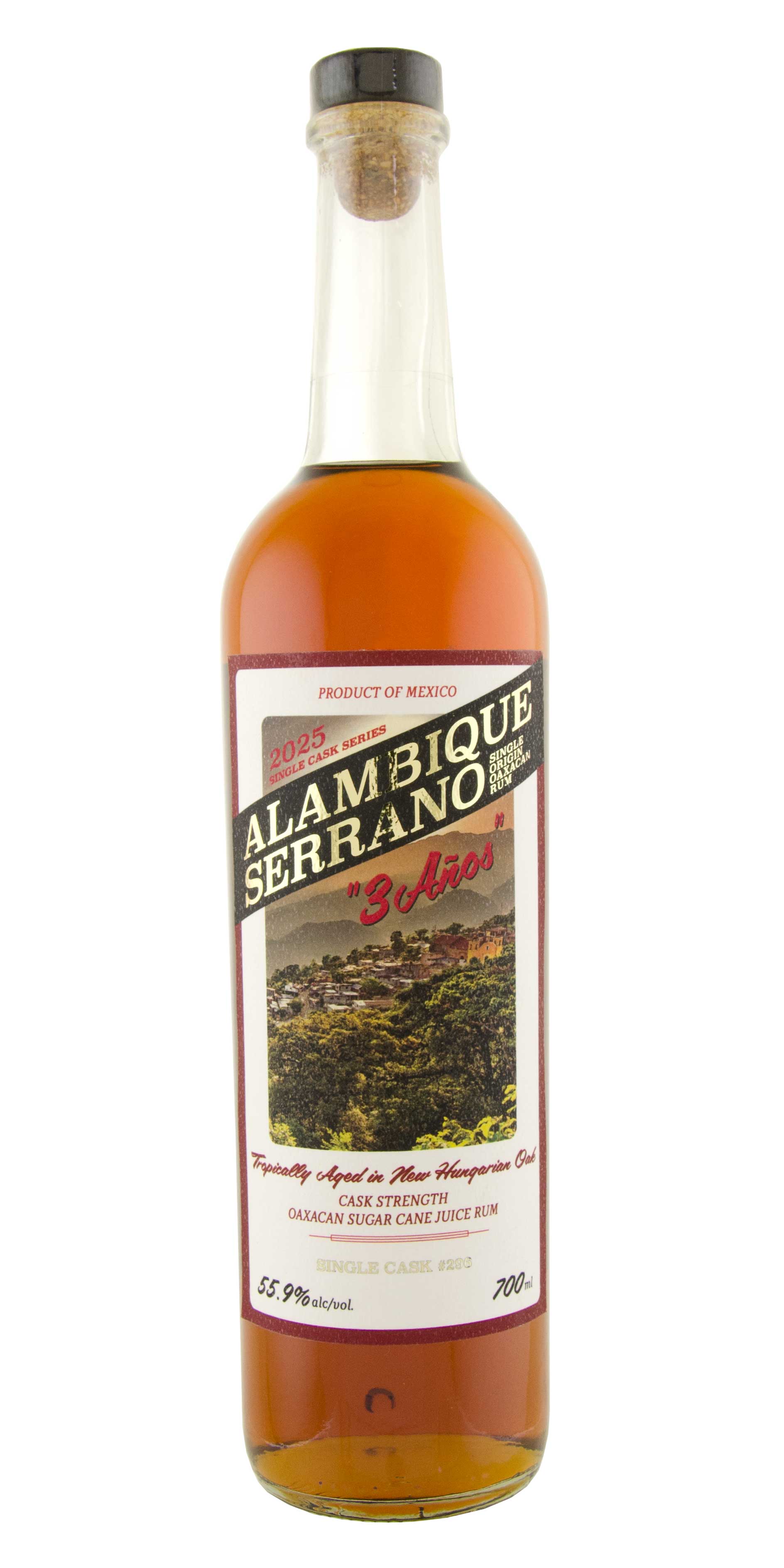 2025 Alambique Serrano 3 Anos Cask 296 Single Origin Oaxacan Rum 700ml