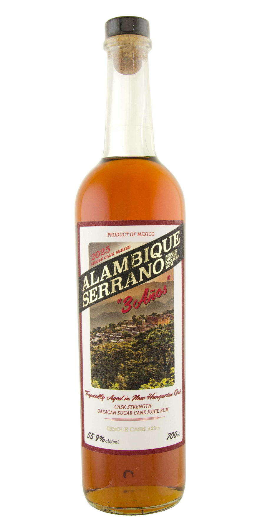 2025 Alambique Serrano 3 Anos Cask 296 Single Origin Oaxacan Rum 700ml