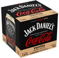 Jack Daniel's No.7 Whiskey & Coca Cola Vanilla Cocktail - 4 pack