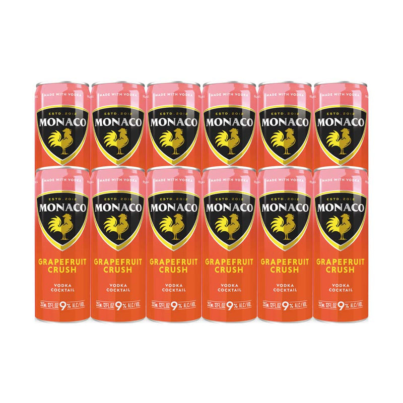 Monaco Grapefruit Crush Vodka Cocktail 355ml Can 12-Pack
