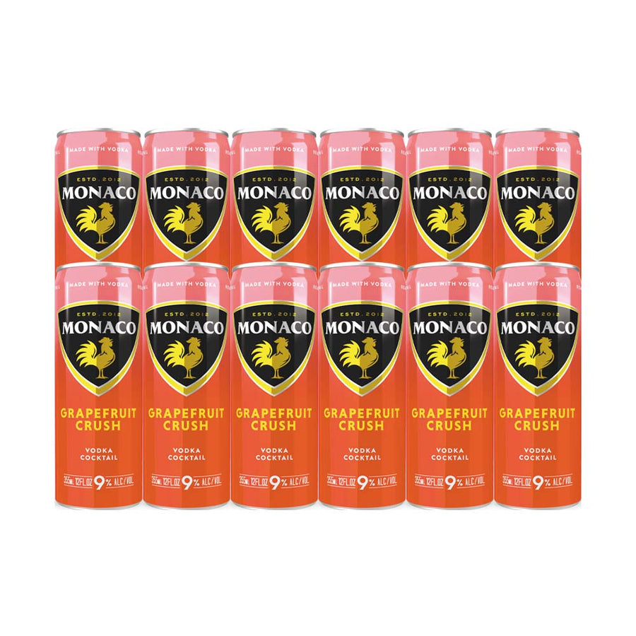 Monaco Grapefruit Crush Vodka Cocktail 355ml Can 12-Pack