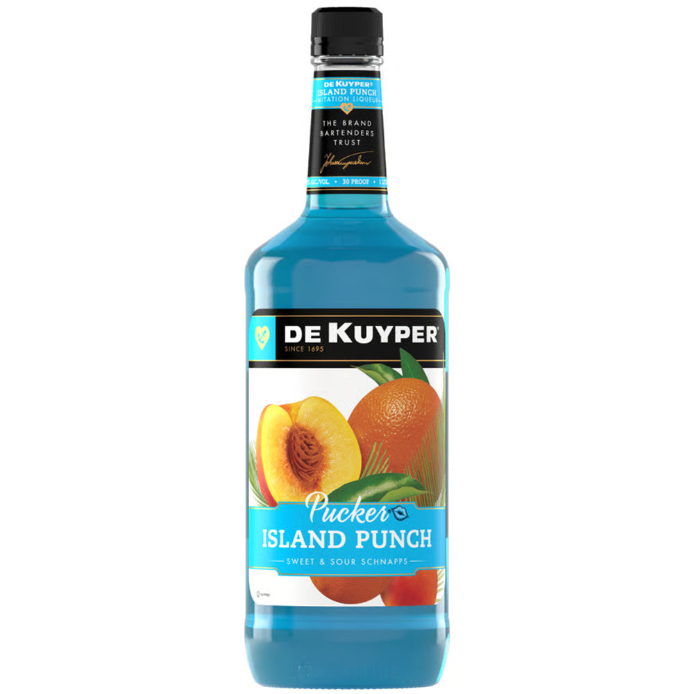 De Kuyper Pucker Island Blue Punch Schnapps Liqueur 1Lt