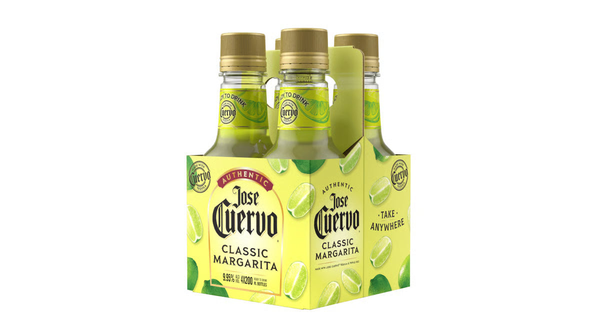 Jose Cuervo Authentic Classic Lime Light Margarita 200ml 4-Pack