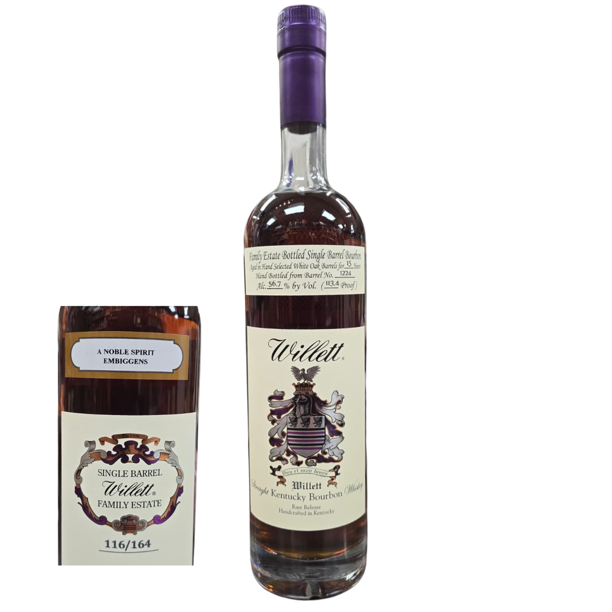 Willett Family Estate 15 Year Old A Noble Spirit Embiggens Single Barrel Bourbon Whiskey 750ml