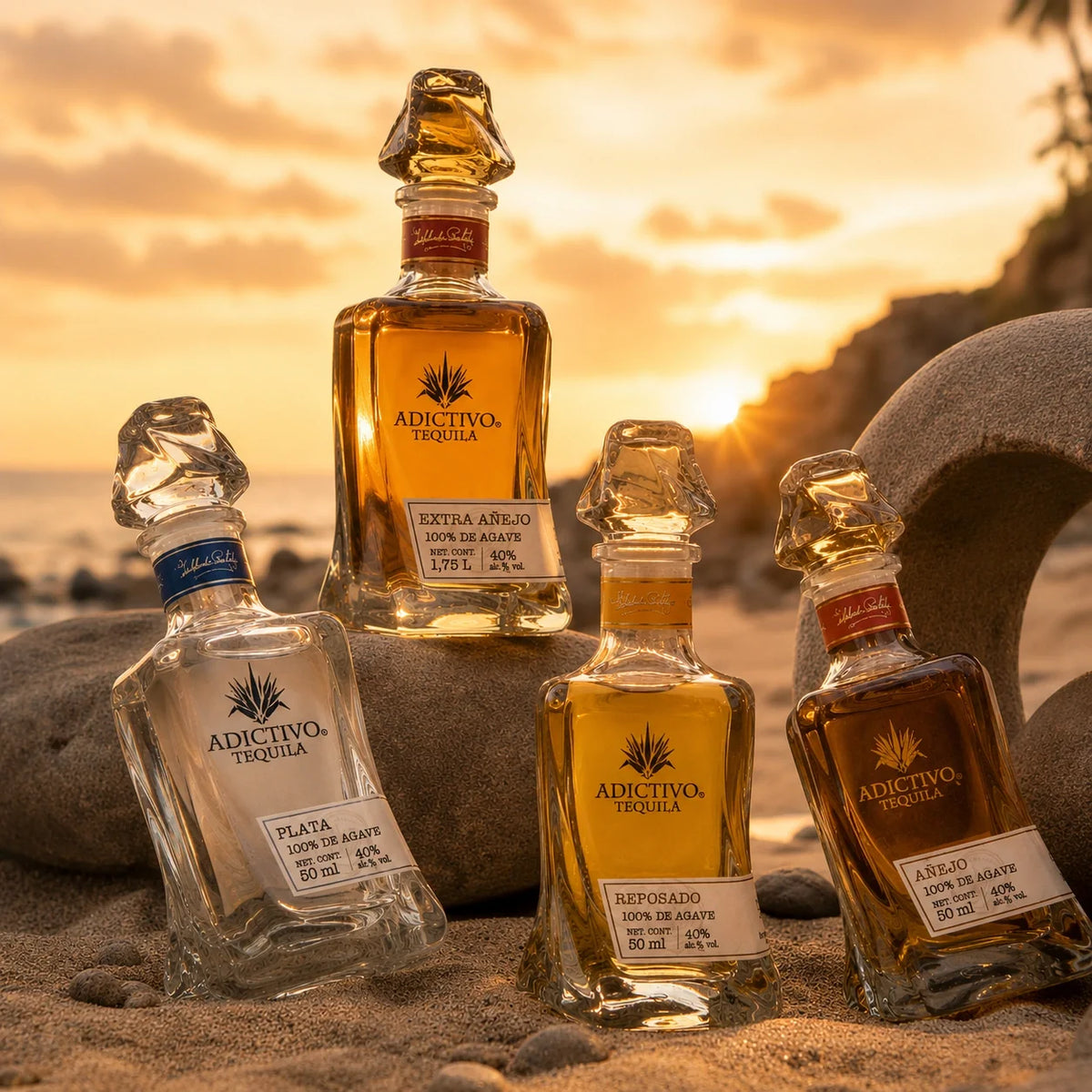 Adictivo Collection Tequila 50ml Bottle 4-Pack