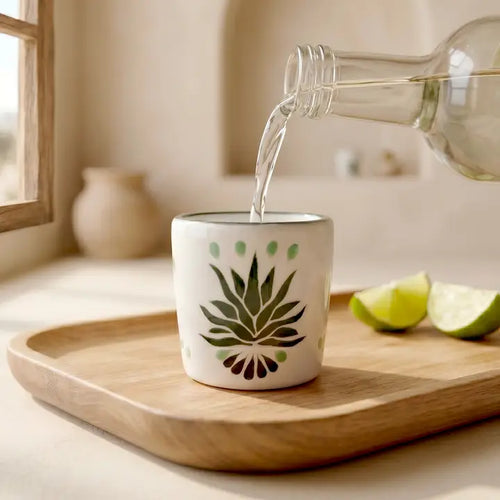 Agave Painted Mezcal Shot Glass 1.6-Oz
