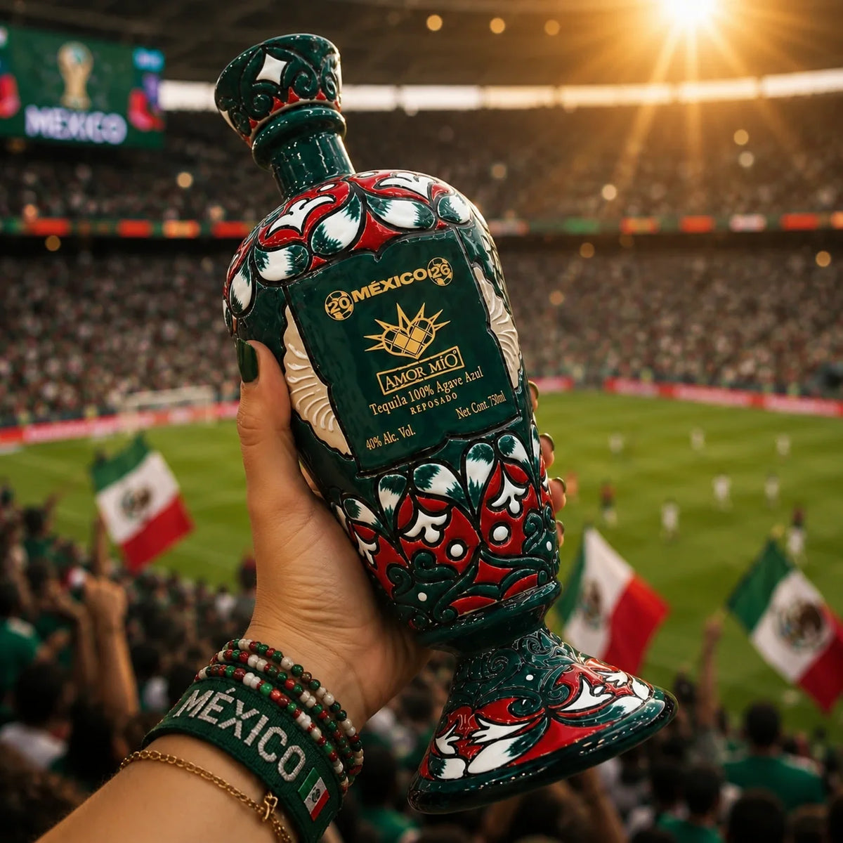 Amor Mio Ceramic FIFA Mexico Edition Reposado Tequila 750ml