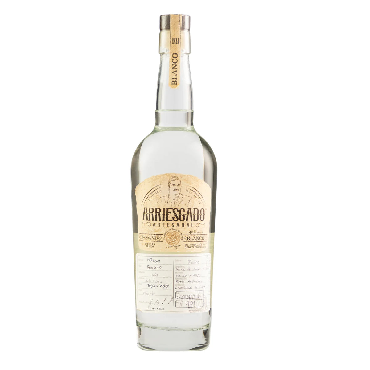 Arriesgado 96 Proof Blanco Tequila 750ml