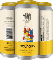 Art History Brewing Bahaus German Style Pilsner Beer 16-Oz Can 4-Pack