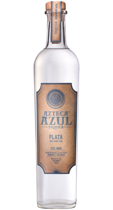 Azteca Azul Silver Plata Tequila 750ml