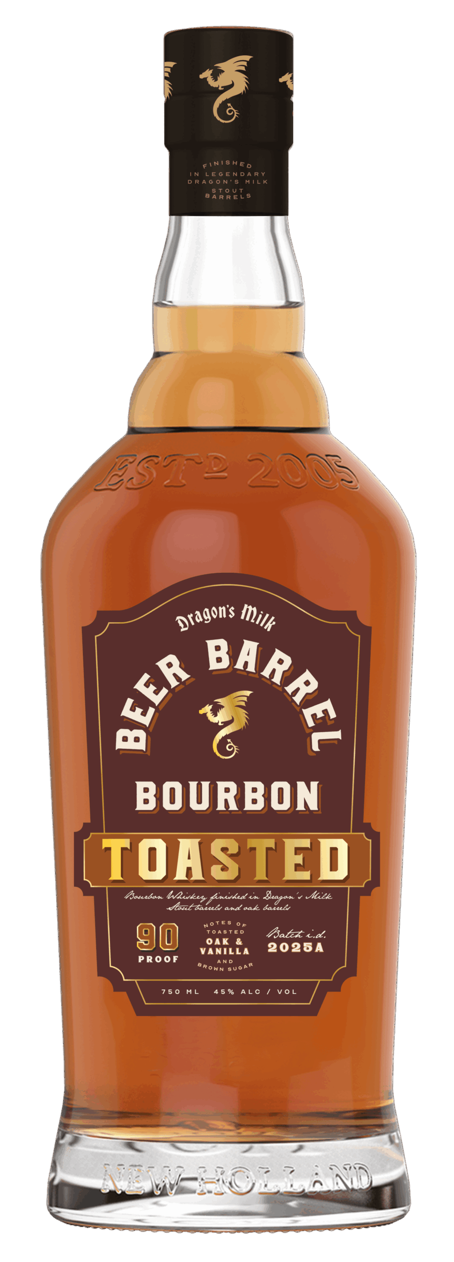 New Holland Brewing Dragon's Milk Toasted Beer  Barrel Bourbon Whiskey 750ml