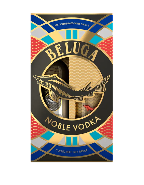 Beluga Noble Russian Vodka Gift Set with Glass 750ml