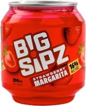 Big Sipz Strawberry Margarita 200ml 24-Pack