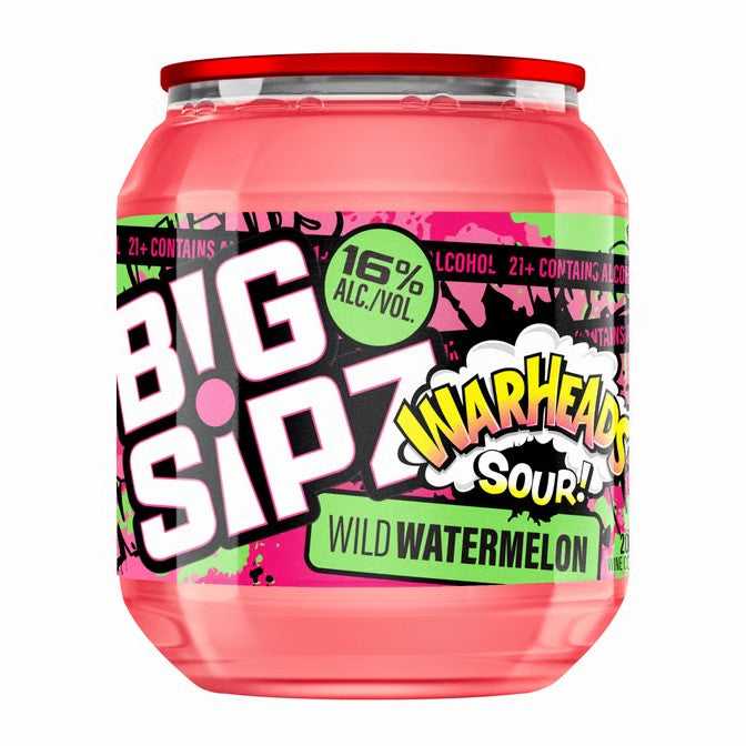 Big Sipz Warheads Sour Wild Watermelon 200ml 24-Pack