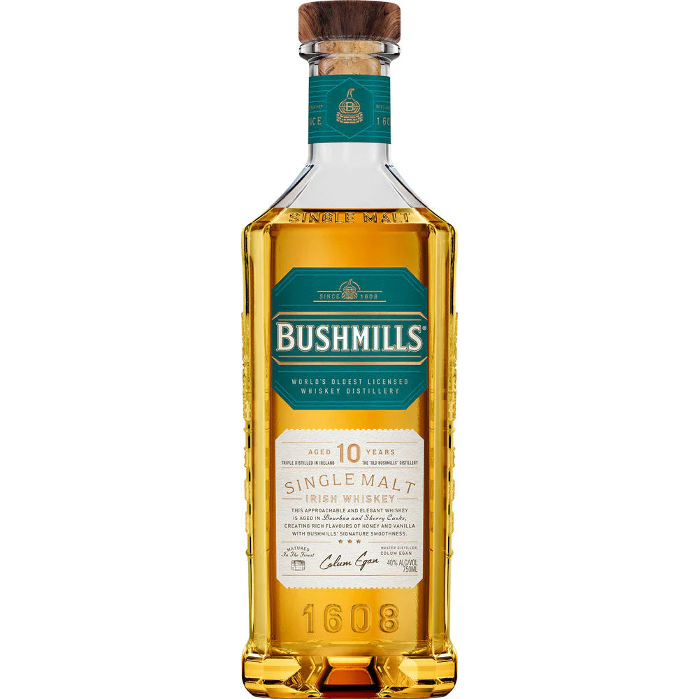 Bushmills 10 Year Old Single Malt Irish Whisky 750ml