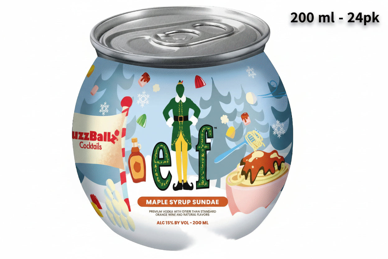 Buzz Ballz Elf Maple Syrup Vodka Sundae 200ml Bundle 24-Pack