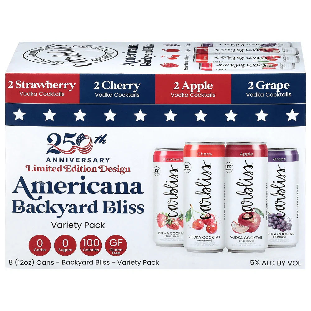 Carbliss Americana Backyard Bliss Vodka Cocktail Variety 8-Pack