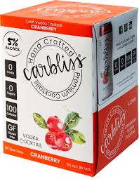 Carbliss Cranberry Vodka Cocktails 12-Oz Can 4-Pack