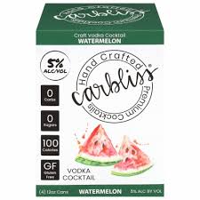 Carbliss Vodka Watermelon 12Oz Can 4-Pack