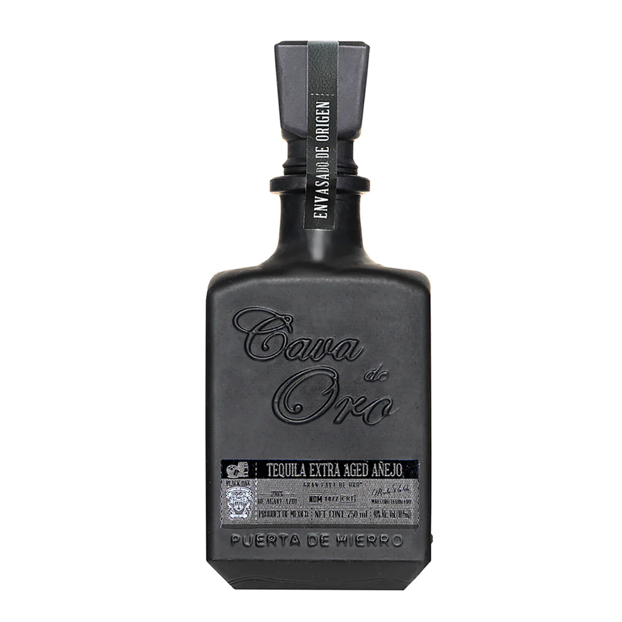 Cava de Oro Black Bottle Extra Aged Anejo Tequila 750ml