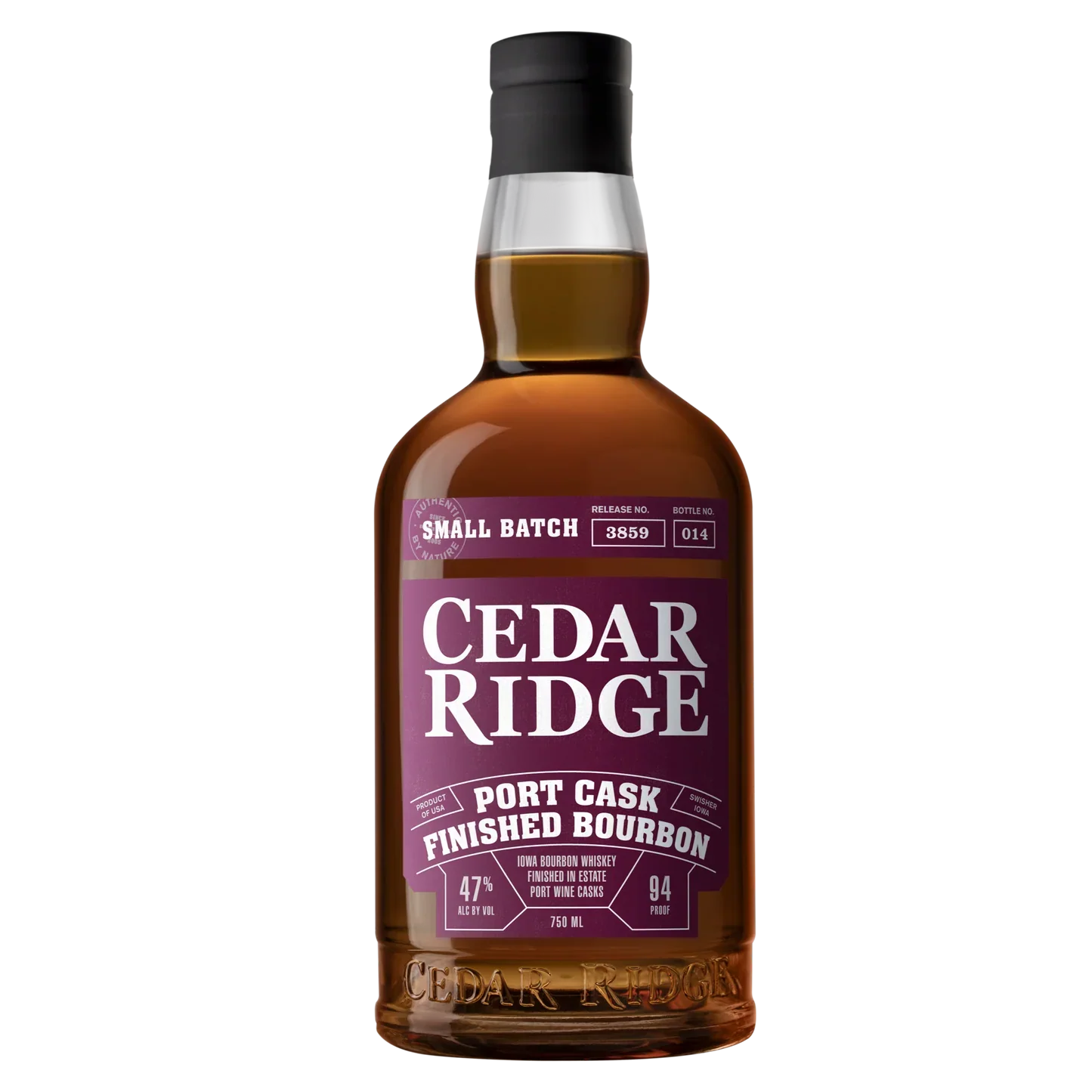 Cedar Ridge Distillery Port Cask Finish Iowa Bourbon Whiskey 750ml