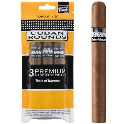 Cuban Rounds Natural Toro Fresh Cigar 3-Pack