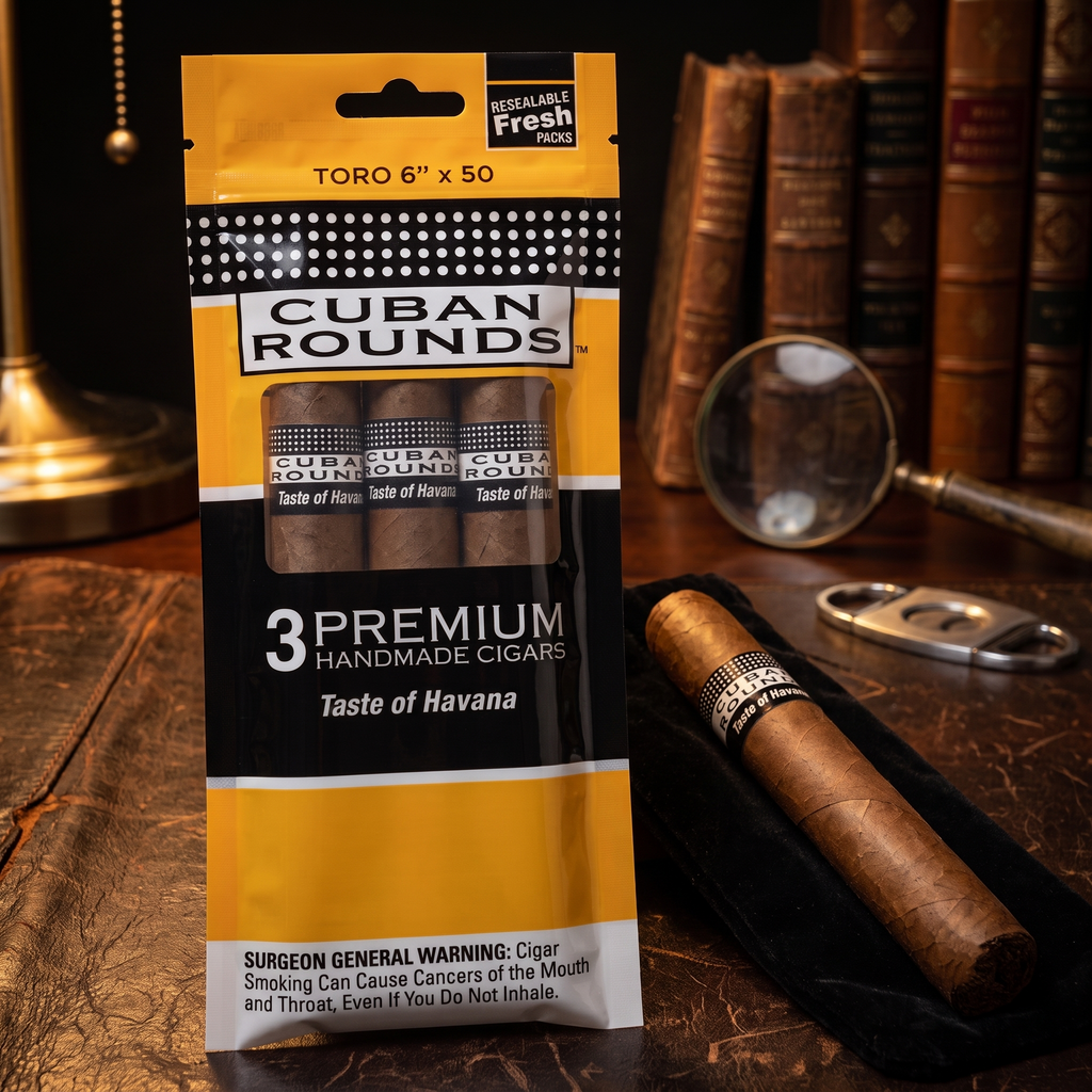 Cuban Rounds Natural Toro Fresh Cigar 3-Pack
