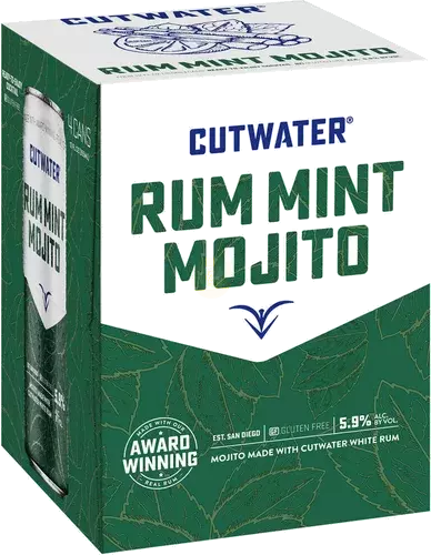 Cutwater Spirits Rum Mint Mojito Cocktail 12-Oz Can 4-Pack