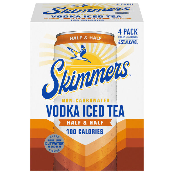 Skimmers Half & Half Vodka Ice Tea Cocktail 4-Pack Can