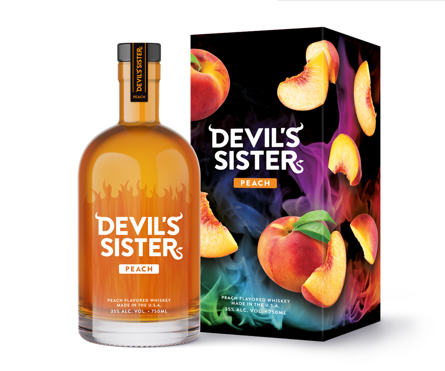 Devil's Sister Peach Flavored Whiskey 750ml