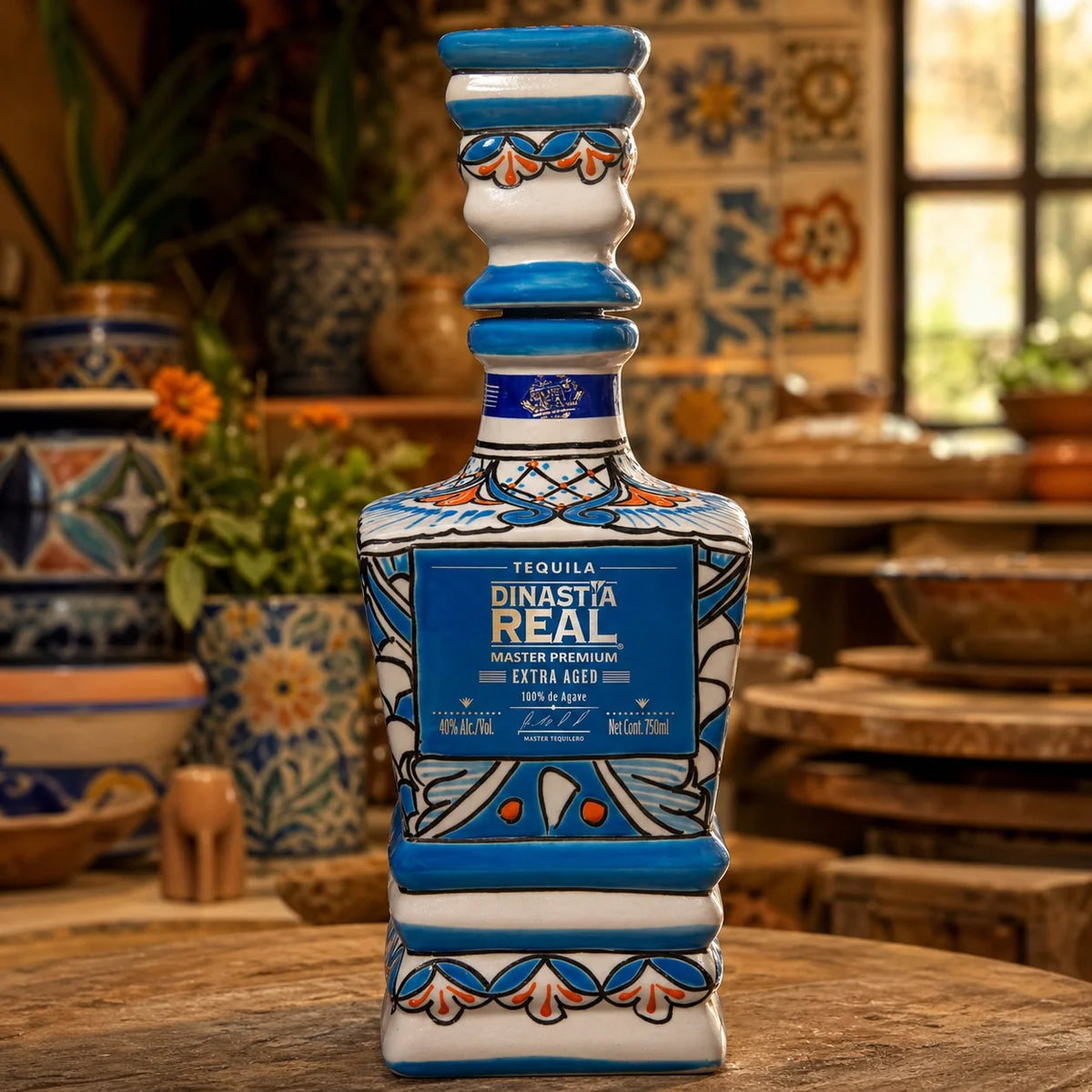 Dinastia Real Blue Ceramic Extra Anejo Tequila 750ml