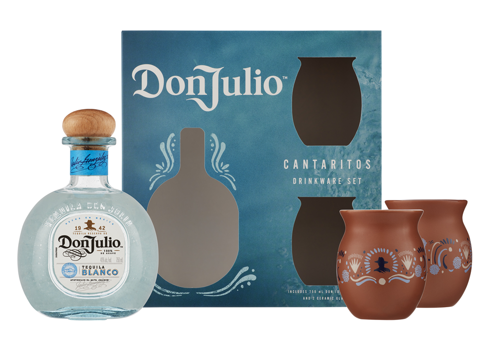 Don Julio Reserva de Don Julio Blanco Tequila With Cantaritos Drinkware Set 750ml
