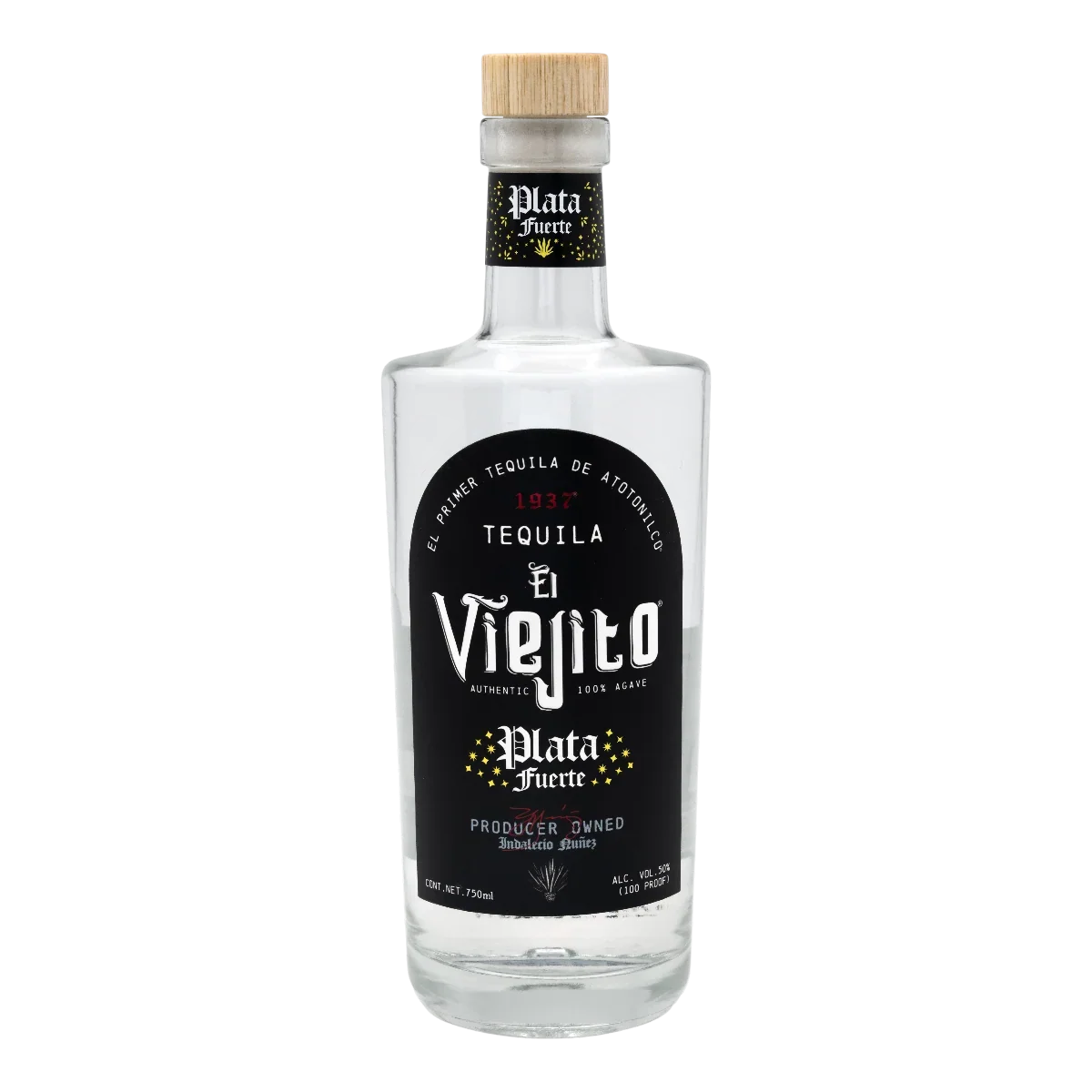 El Viejito Plata Fuerte Tequila 750ml