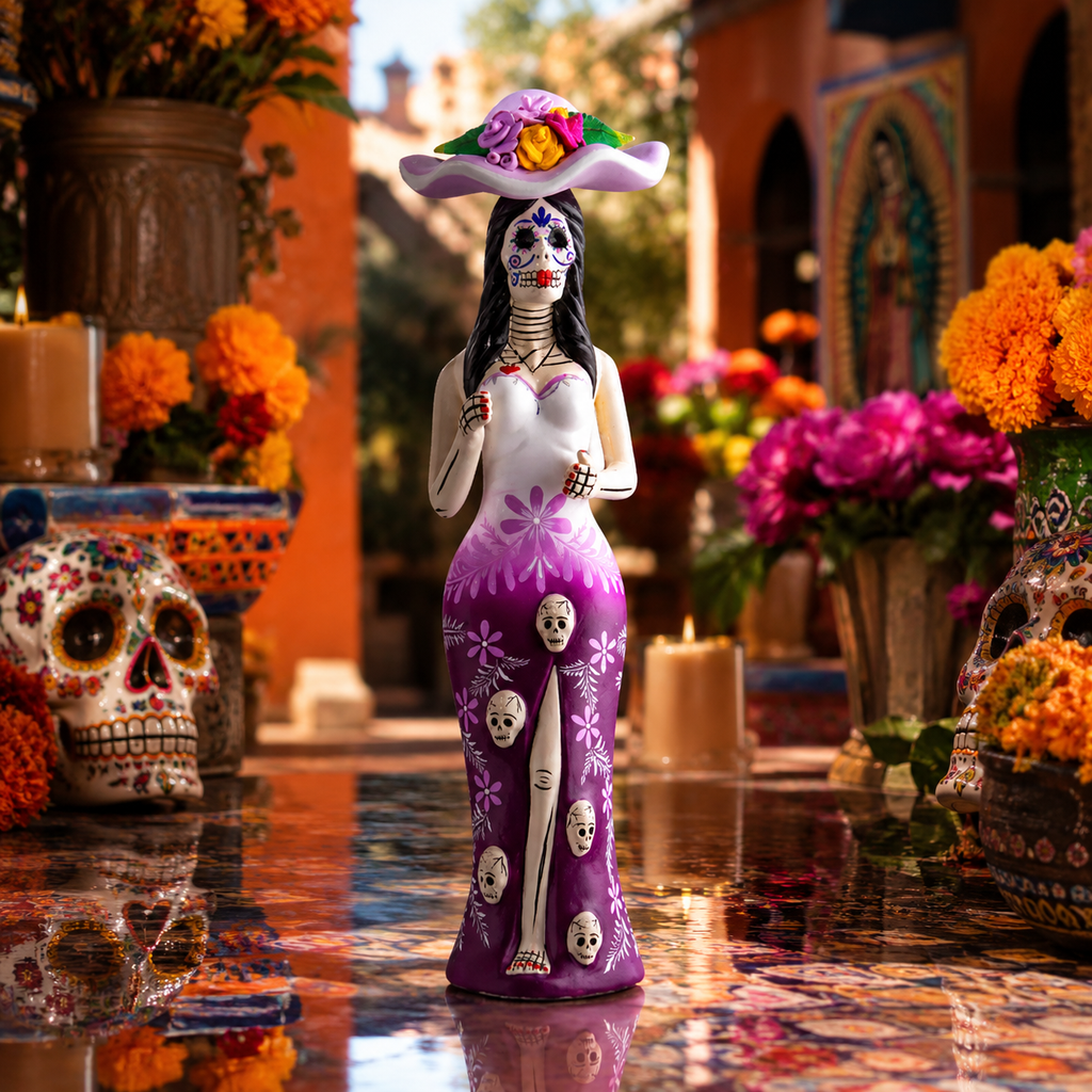 Epifania Azul Catrina Anejo Tequila Purple-White Bottle 750ml