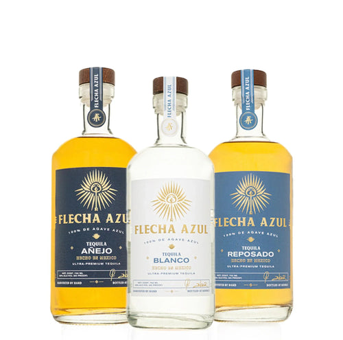 Flecha Azul Blanco, Reposado and Anejo Tequila 750ml 3-Pack