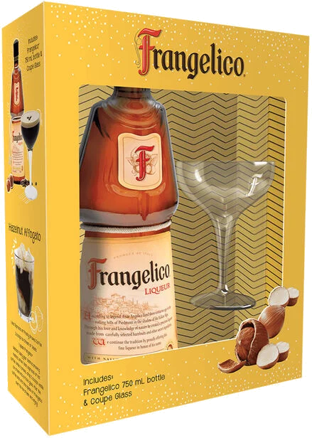 Frangelico Liqueur with Martini Glass 750ml