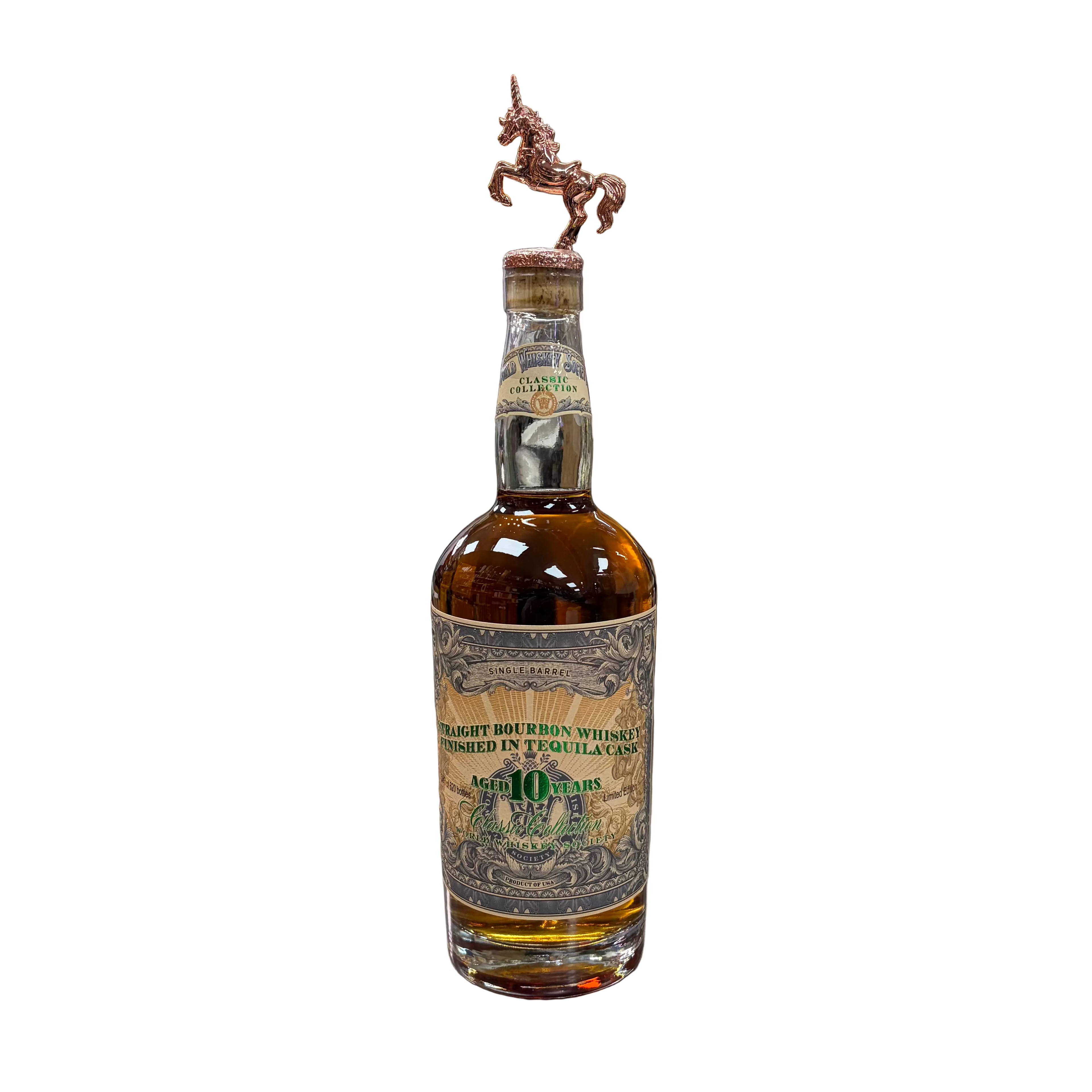 World Whiskey Society 10YO Bourbon finished in Tequila Barrel Unicorn Edition 750ml