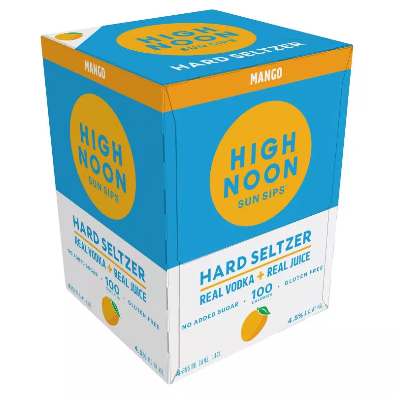 High Noon Mango Vodka Seltzer 4-Pack Can