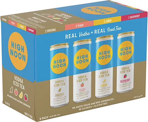 High Noon Vodka Iced Tea 12-Oz Variety 8-Pack