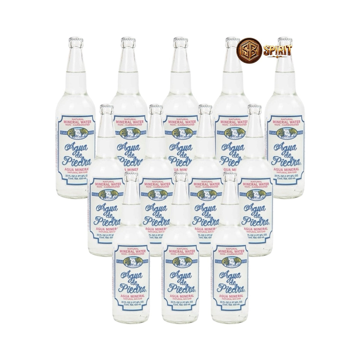 Agua de Piedra Non Carbonated Mineral Water 22-Oz 12-Pack