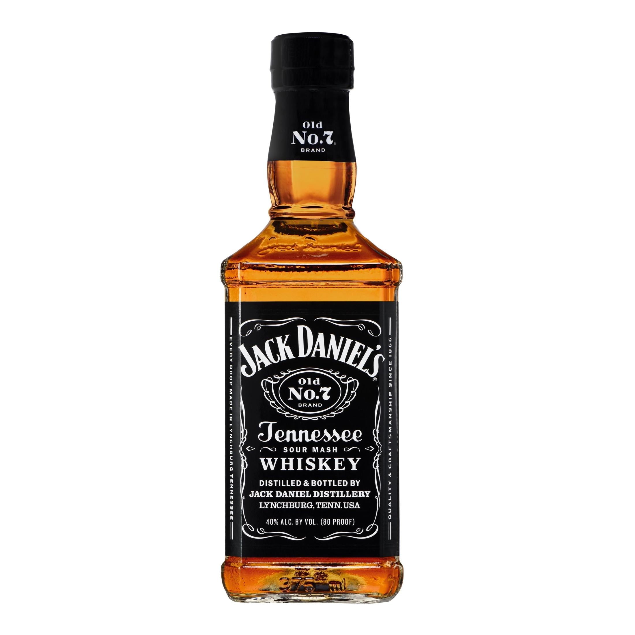 Jack Daniel's Black Label Old No.7 Brand Sour Mash Whiskey 375ml
