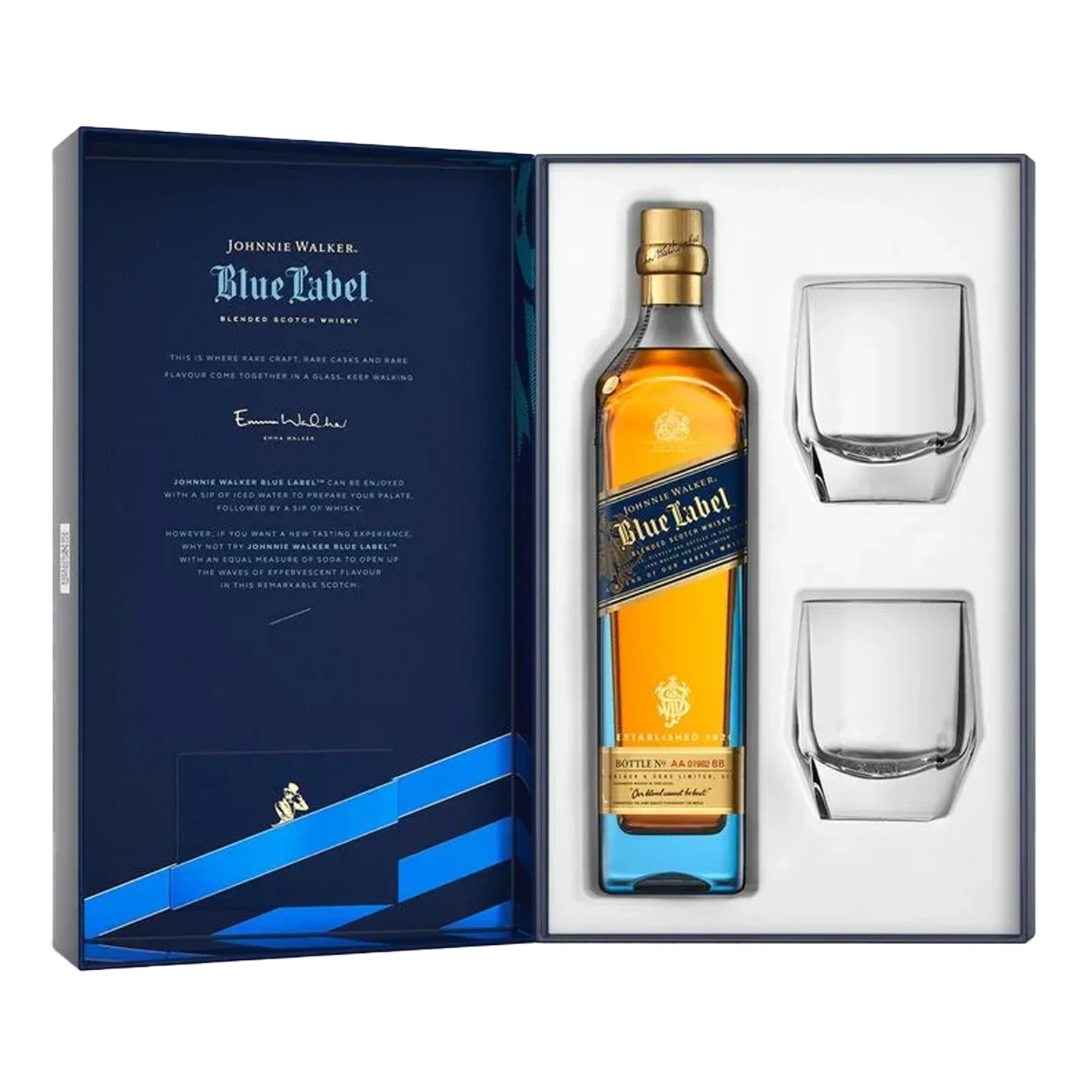 Johnnie Walker Blue Label Blended Scotch Whisky Gift Set 750ml