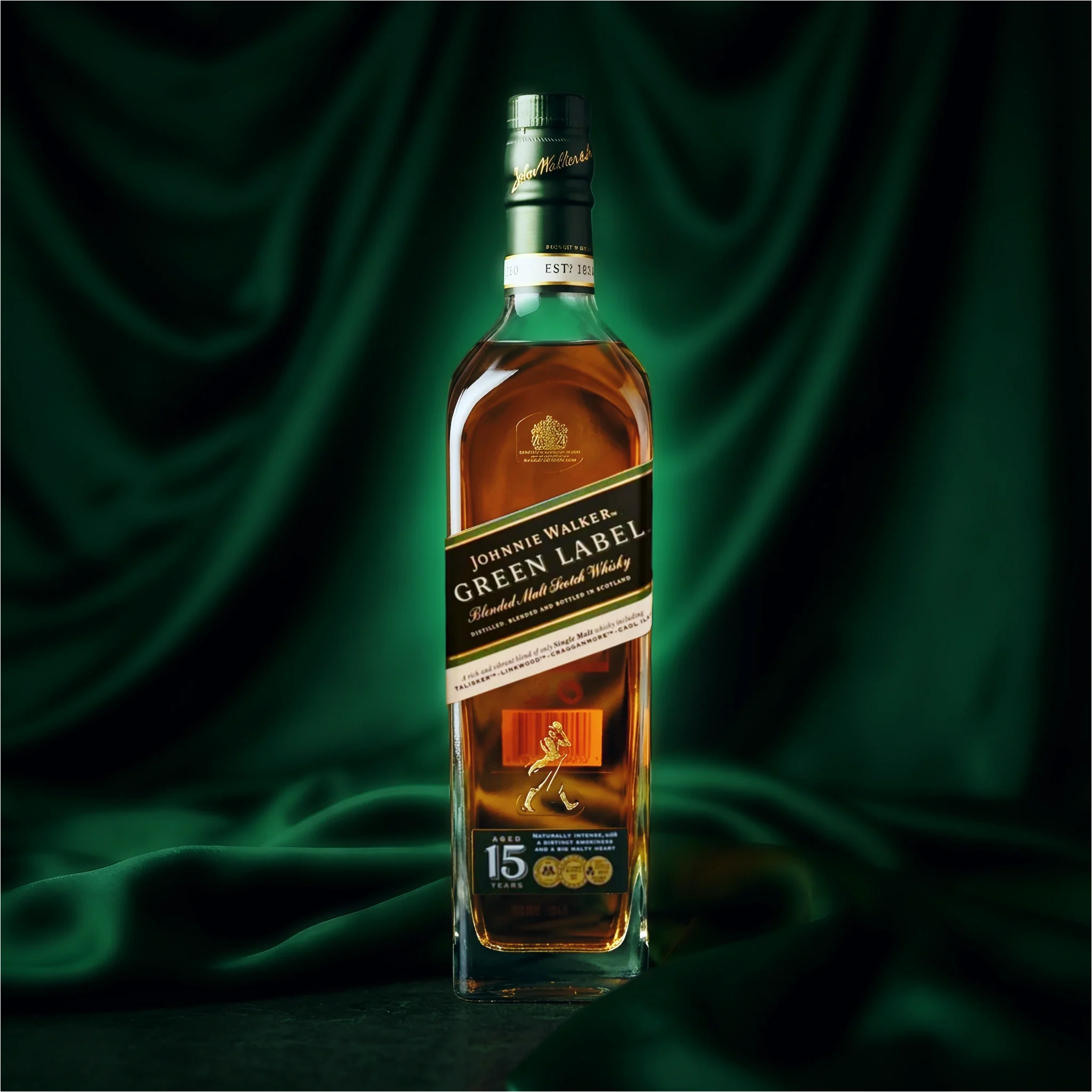 Johnnie Walker Green Label 15 Year Old Blended Malt Scotch Whisky 750ml