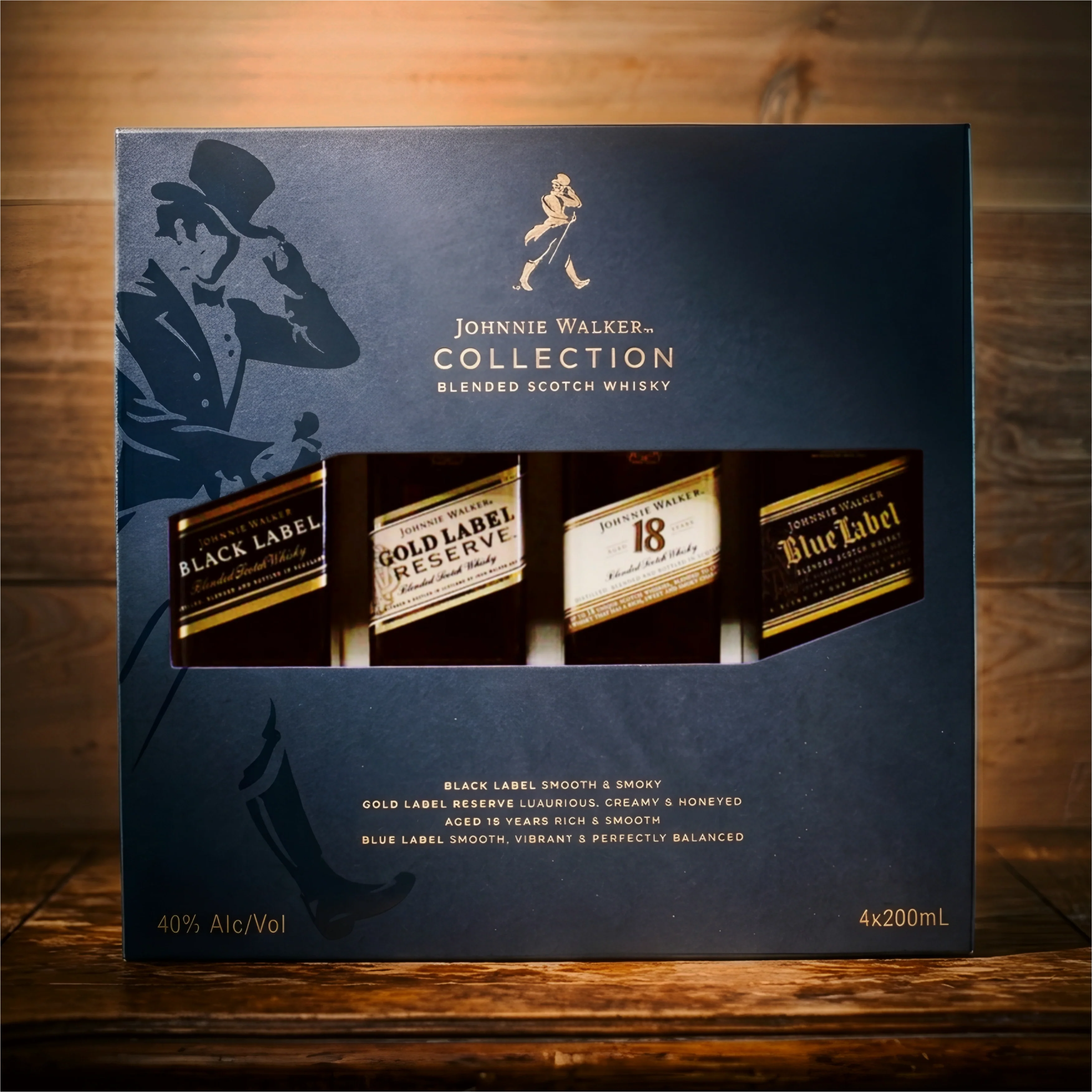 Johnnie Walker The Collection Set Scotch Whisky Bundle 200ml 4-Pack